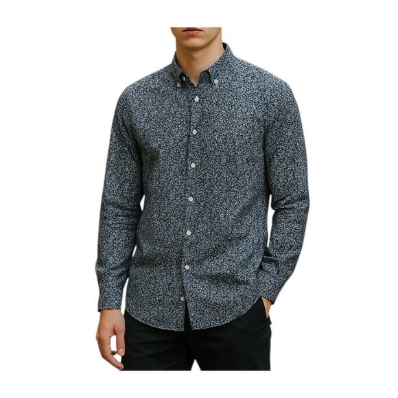 J. Crew Secret Wash Shirting Floral Slim Untucked Button Down Shirt Medium - Picture 1 of 9